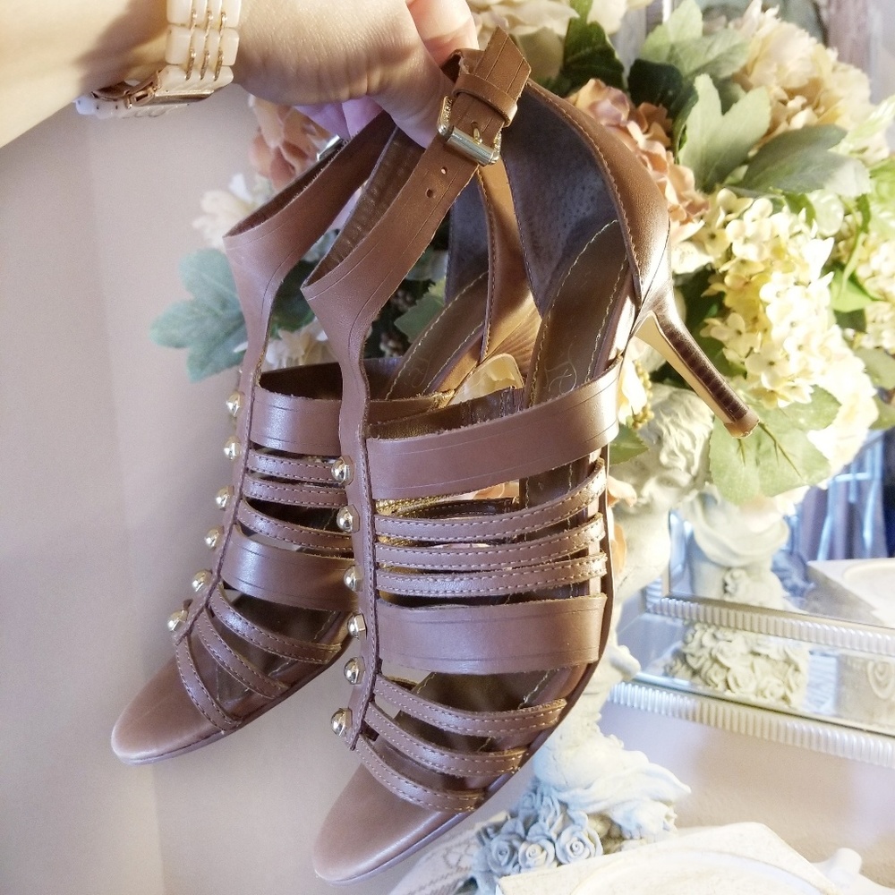 Ivanka Trump Brown Gladiator Leather Sandals